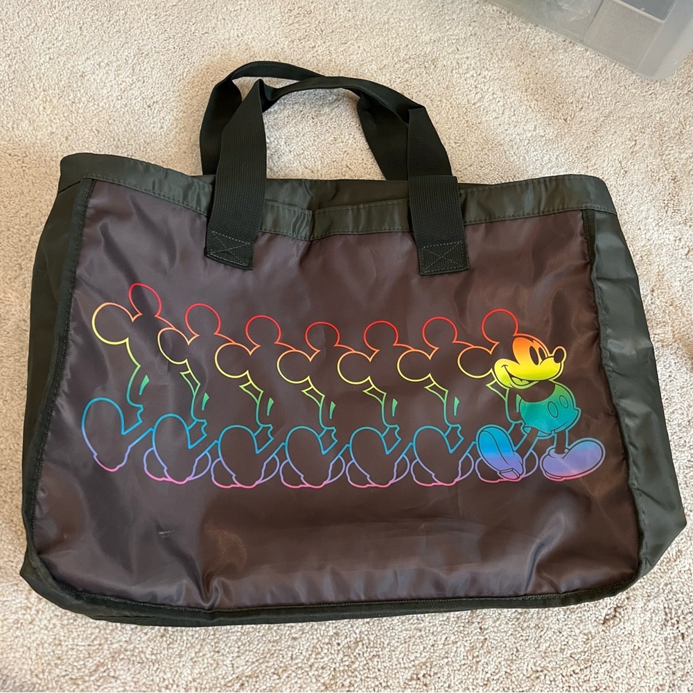 Disney Parks Large Tote Rainbow Mickey Mouse